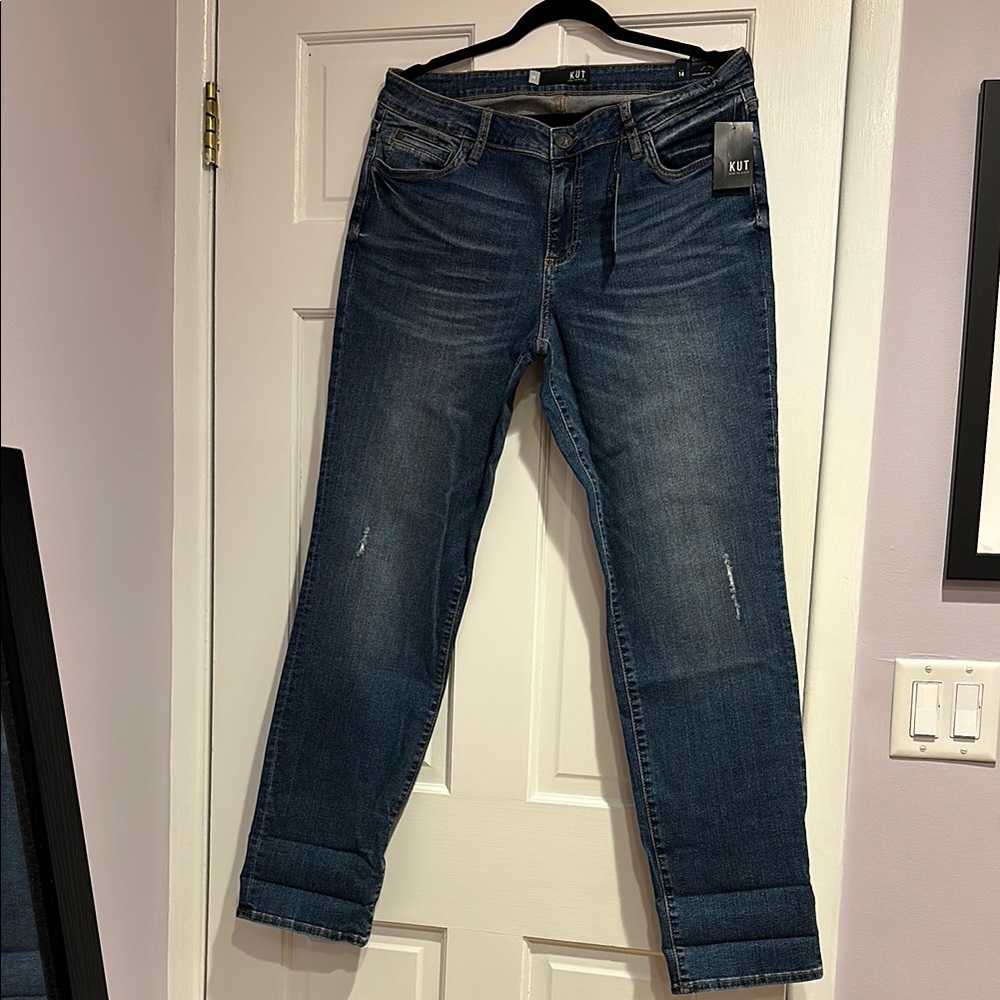 Kut from the Kloth Catherine Boyfriend cut Women's Blue Jeans